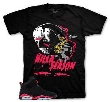 Retro 6 Infrared Shirt - Killa Season - Black