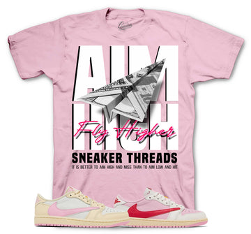 Retro 1 Shy Pink Shirt - Aim high