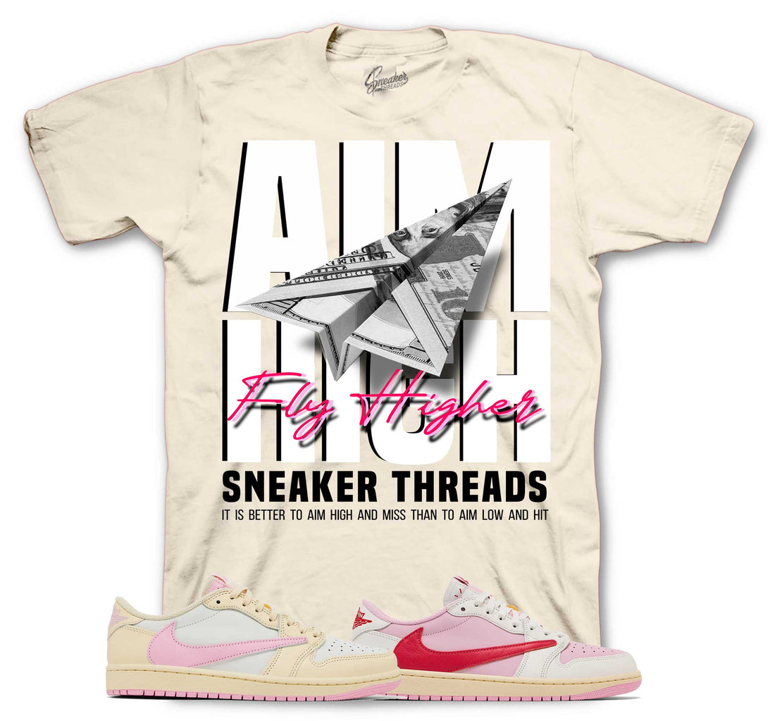 Retro 1 Shy Pink Shirt - Aim high