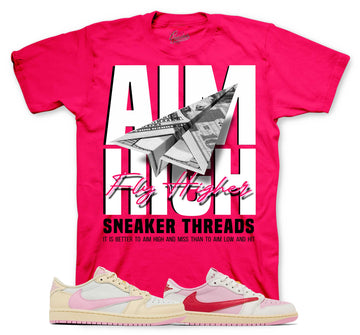 Retro 1 Tropical Pink Shirt - Aim High - Fuschia