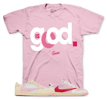 Retro 1 Shy Pink Shirt - God Is Good - Soft Pink