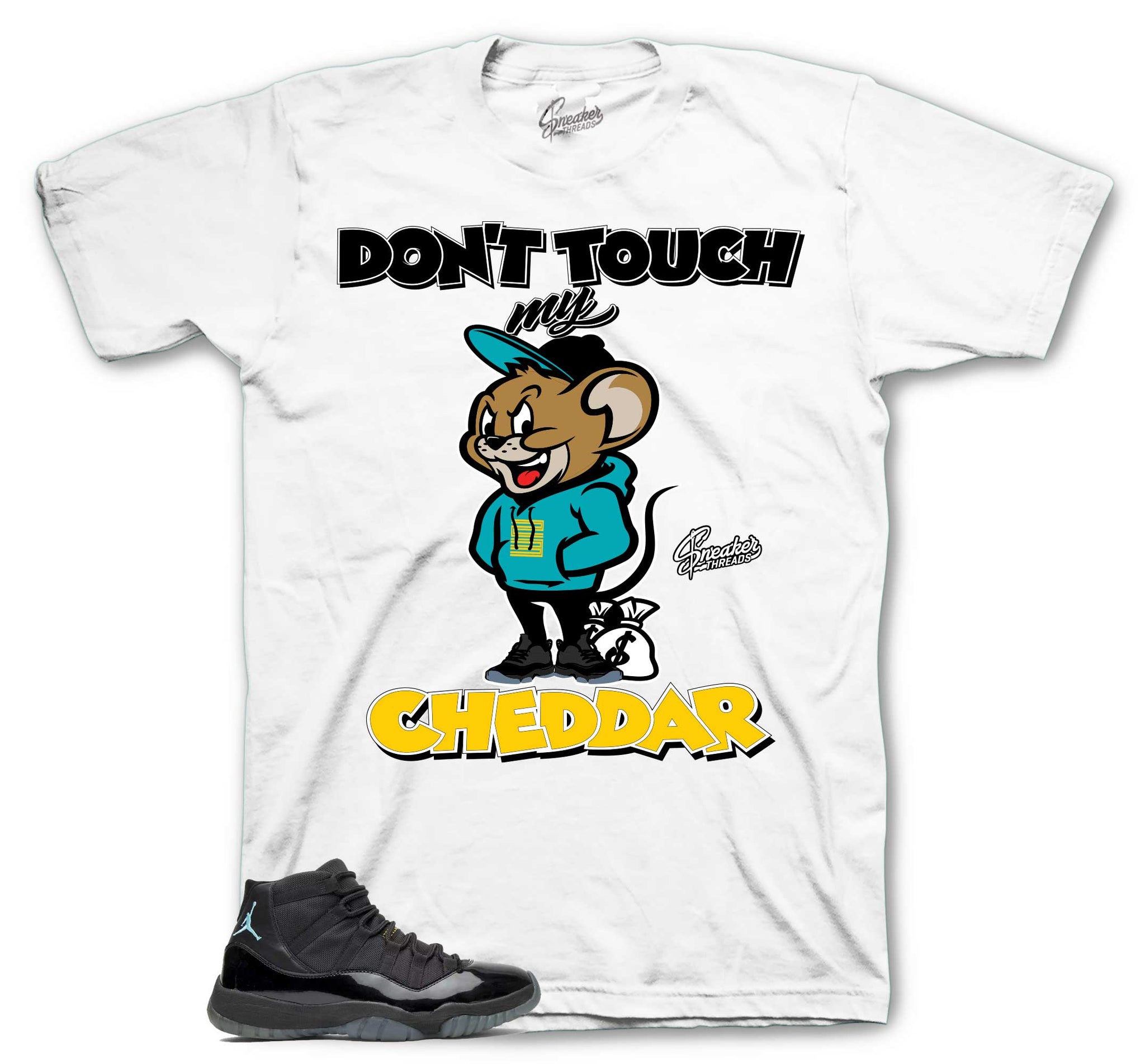 Retro 11 Gamma Blue Blue Shirt - Cheddar - White