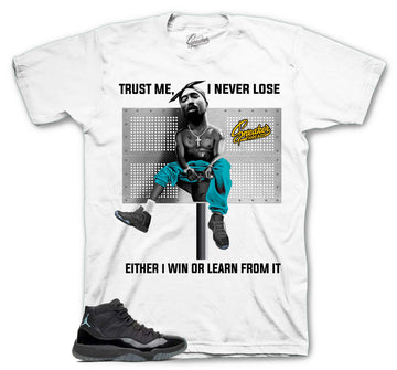 Retro 11 Gamma Blue Blue Shirt - Trust Me - White