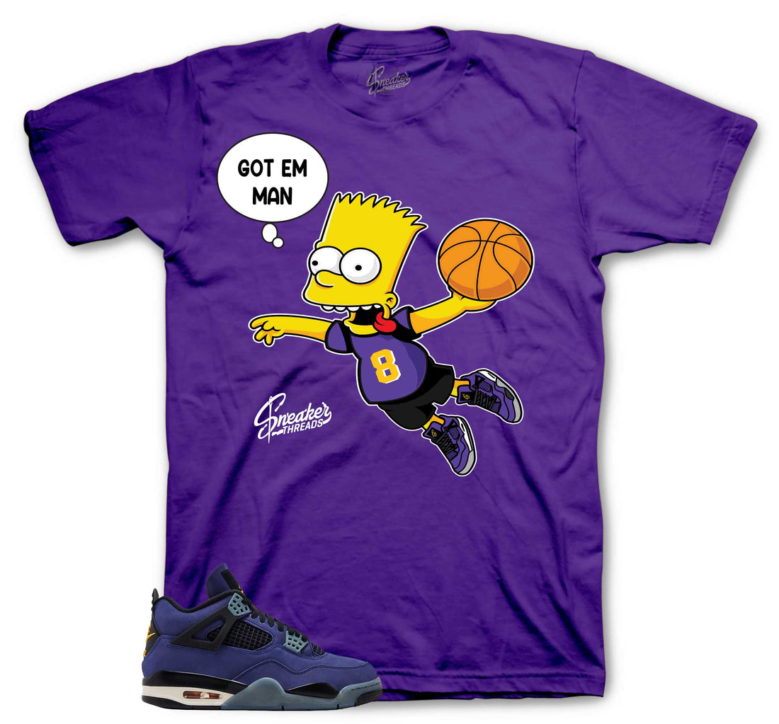 Retro 4 Imperial Purple Shirt - Air Time