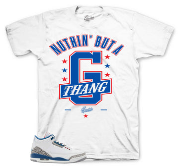 Retro 3 True Blue Shirt - G Thang - White