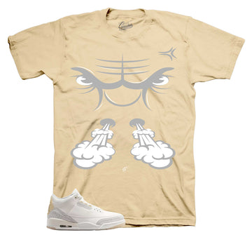 Retro 3 Ivory Shirt - Raging Face - Ivory