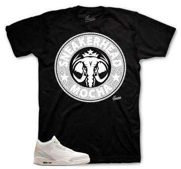 Retro 3 Ivory Shirt - Mocha - Black