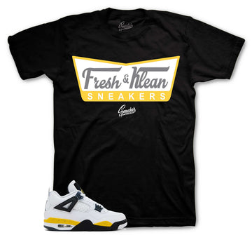 Retro 4 Tour Yellow Shirt - Fresh Klean - Black
