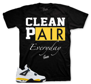 Retro 4 Tour Yellow Shirt - Clean Pair - Black