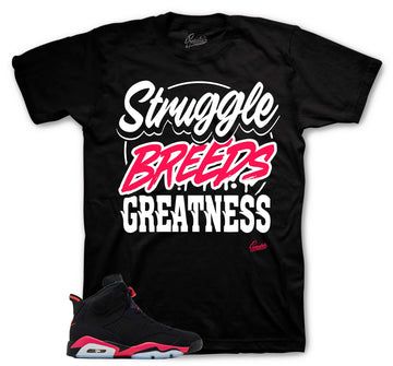 Retro 6 Infrared Shirt - Struggle Breeds - Black