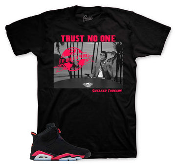 Retro 6 Infrared Shirt - Tony Knows - Black