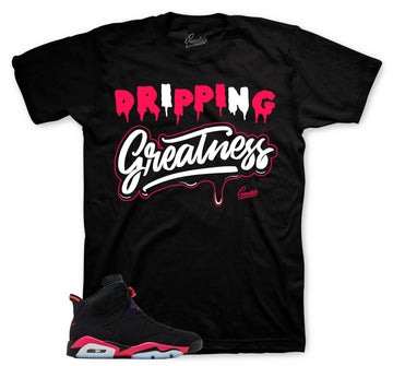 Retro 6 Infrared Shirt - Drip Greatness - Black