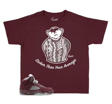 Kids Burgundy 5 Shirt - Big Bear - Burgundy