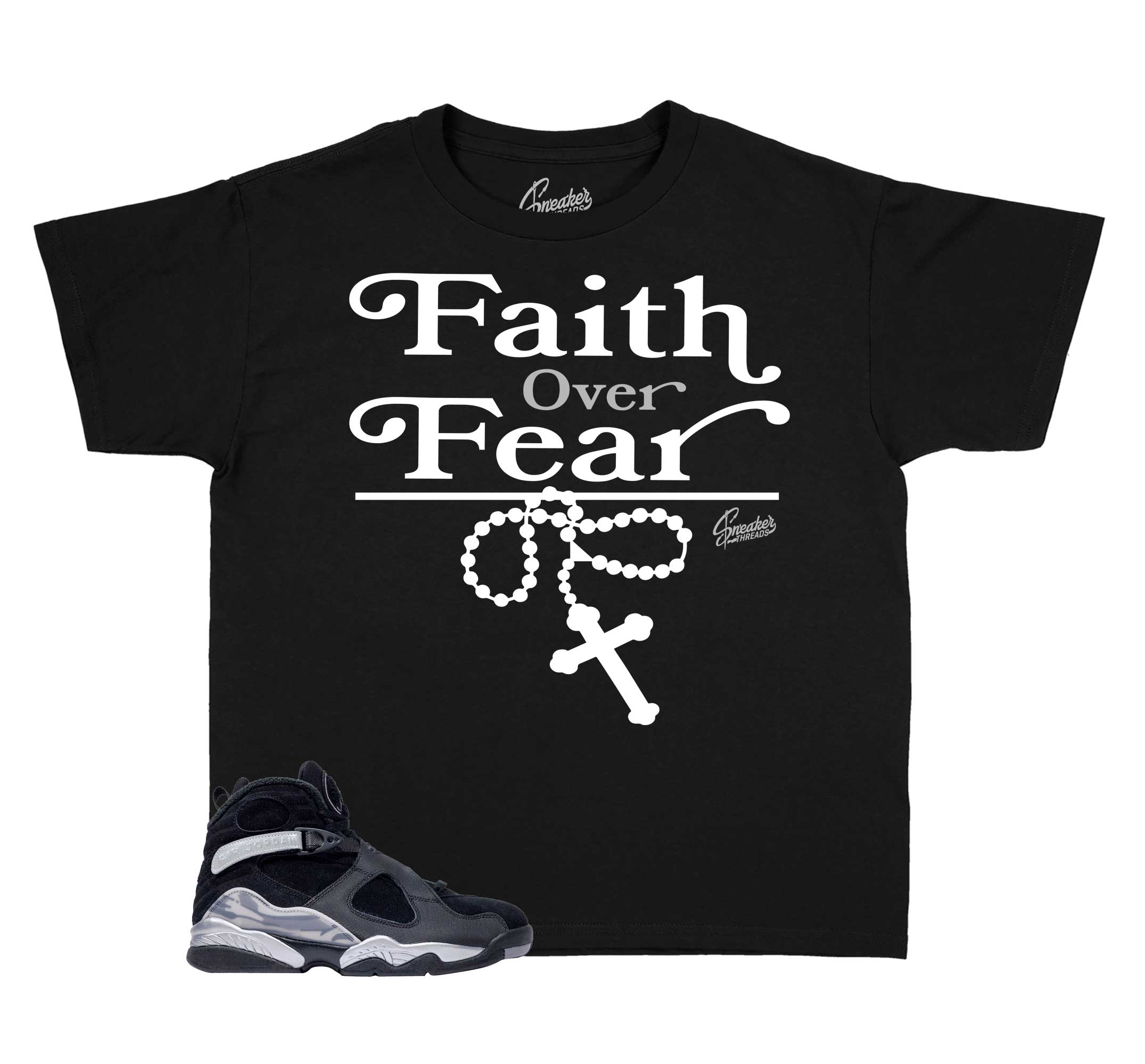 Kids Gunsmoke 8 Shirt - Faith Over Fear - Black
