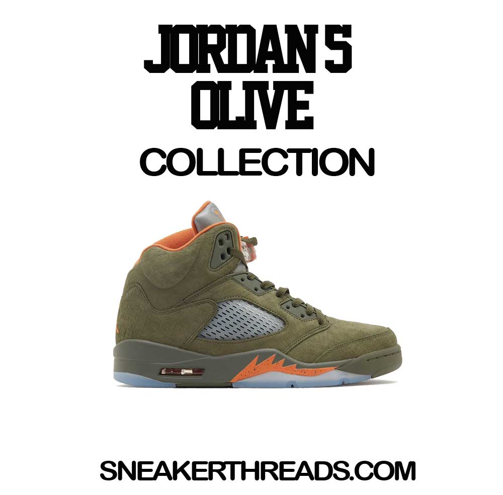 Retro 5 Olive Shirt - Can't Stop - Military Green