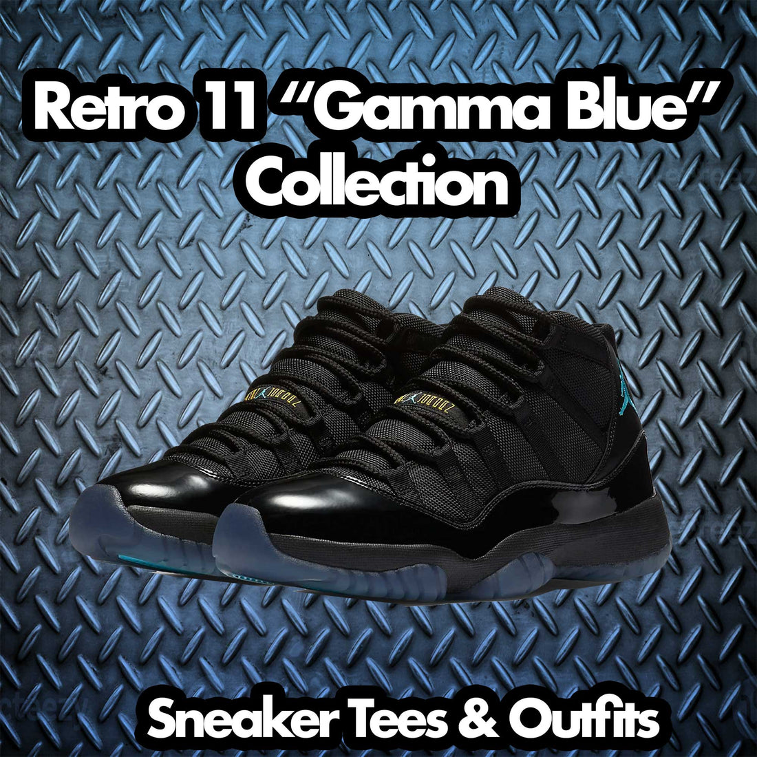Retro 11 Gamma Blue Blue Shirt - Win23 - Black