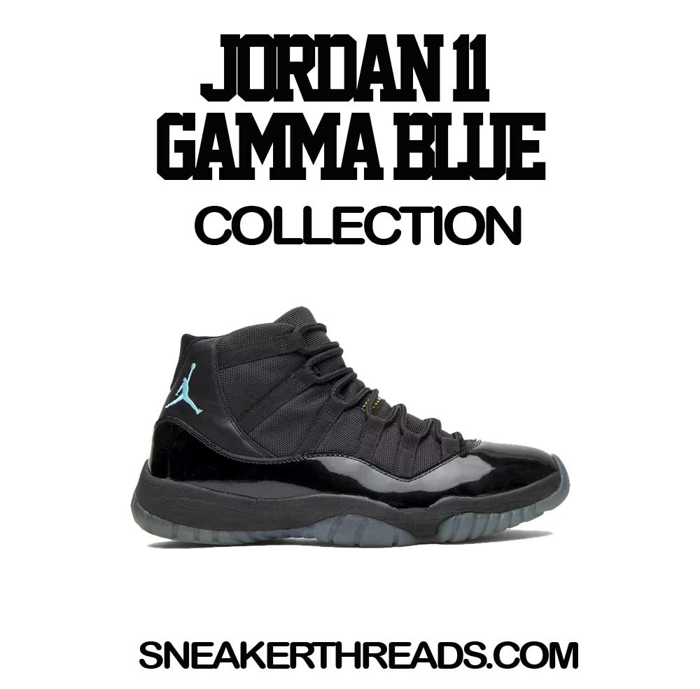 Retro 11 Gamma Blue Blue Shirt - Copped Em - Black