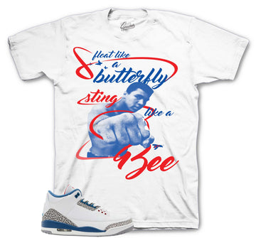 Retro 3 True Blue Shirt - Sting - White