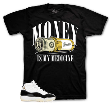 Retro 11 Gratitude Shirt - Money Medecine - Black