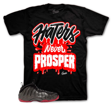 Foamposite Cough Drop Shirt - Haters Never Prosper - Black