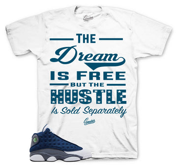 Retro 13 Flint Shirt - Sold Sepereately- White