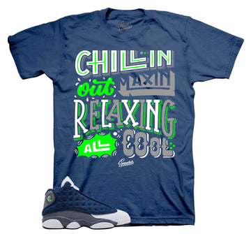 Retro 13 Flint Shirt - Chillin - Navy
