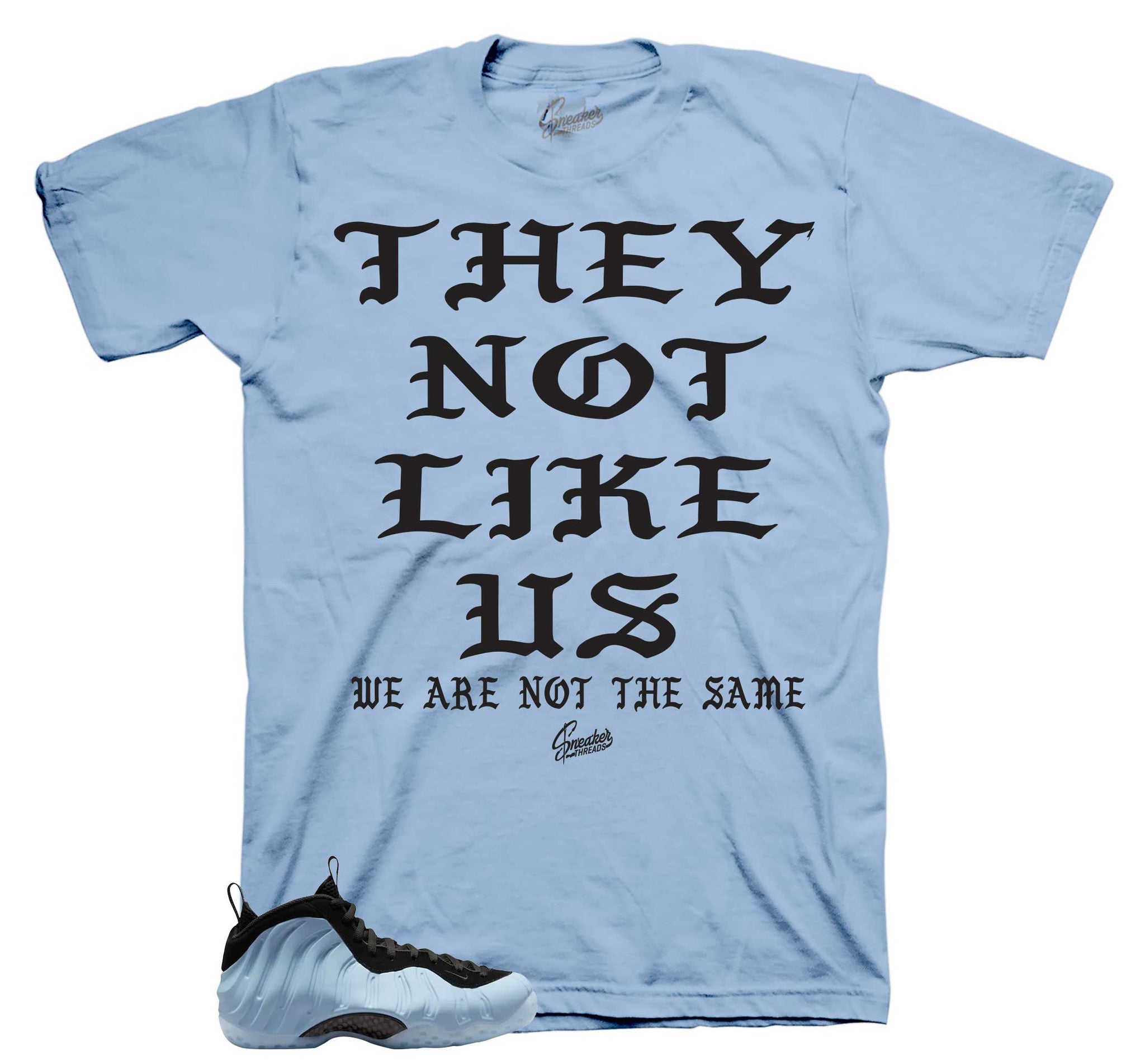 Foamposite Psychic Blue Shirt - Not Like Us - Light Blue