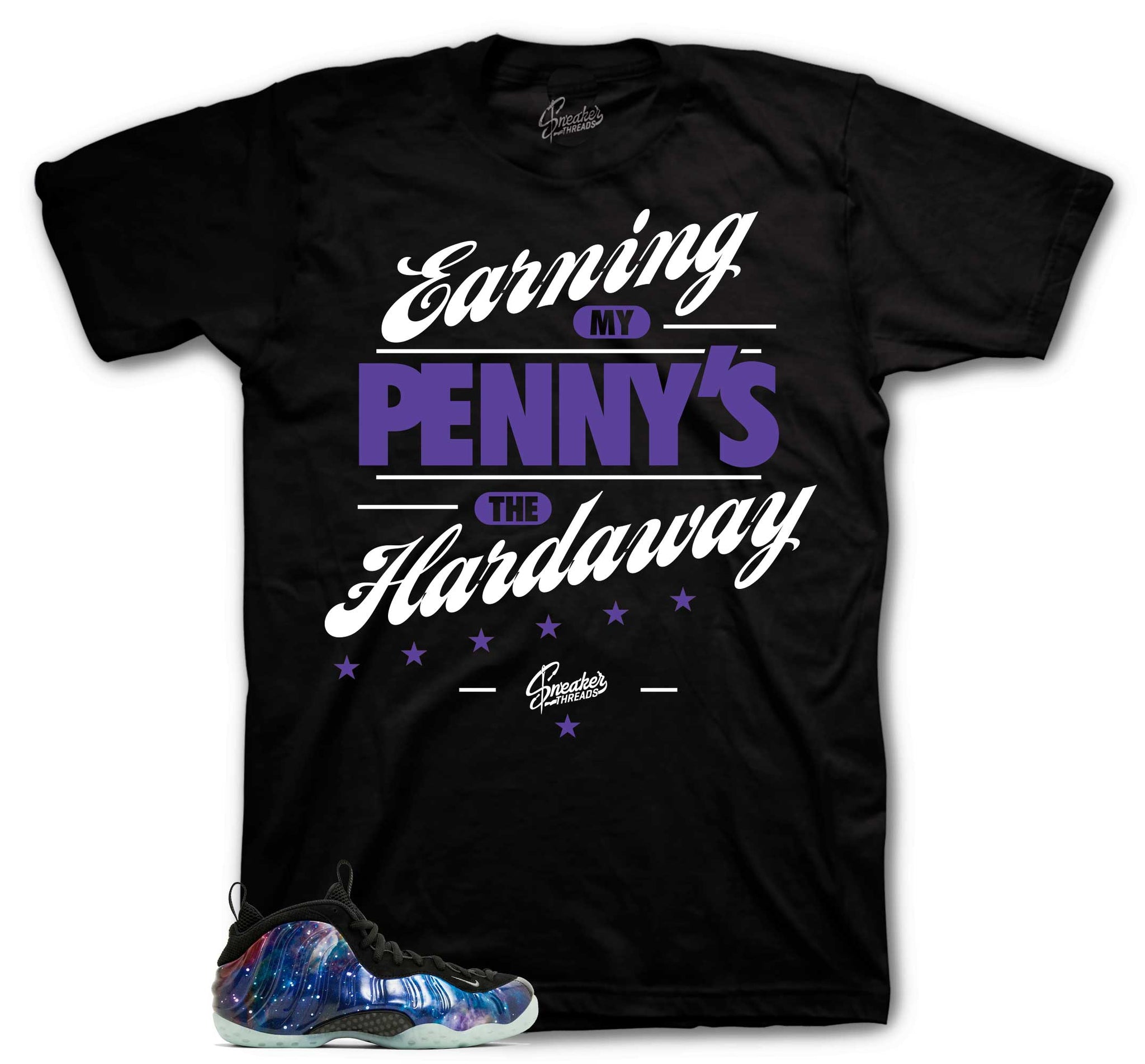 Foamposite Galaxy Shirt - Earning Pennies - Black