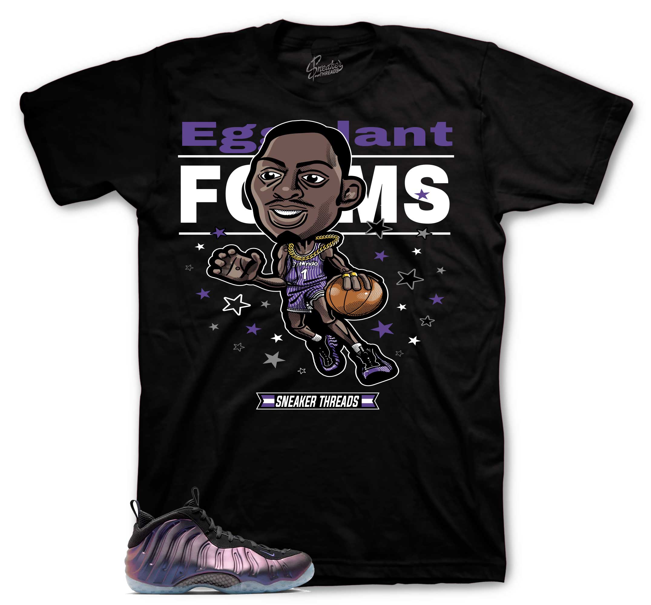 Foamposite Eggplant Shirt - Toon - Black
