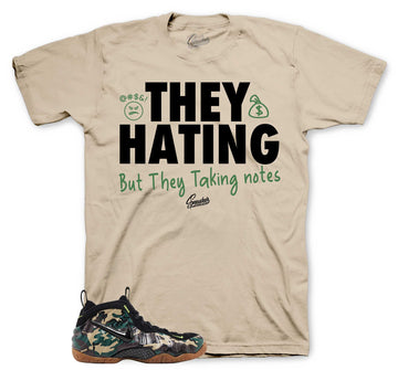They Hating T-Shirt | Matches Foamposite Green Camo