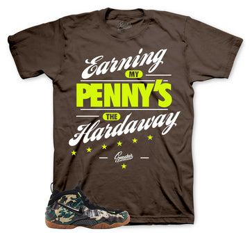 Earning Pennies T-Shirt | Matches Foamposite Green Camo