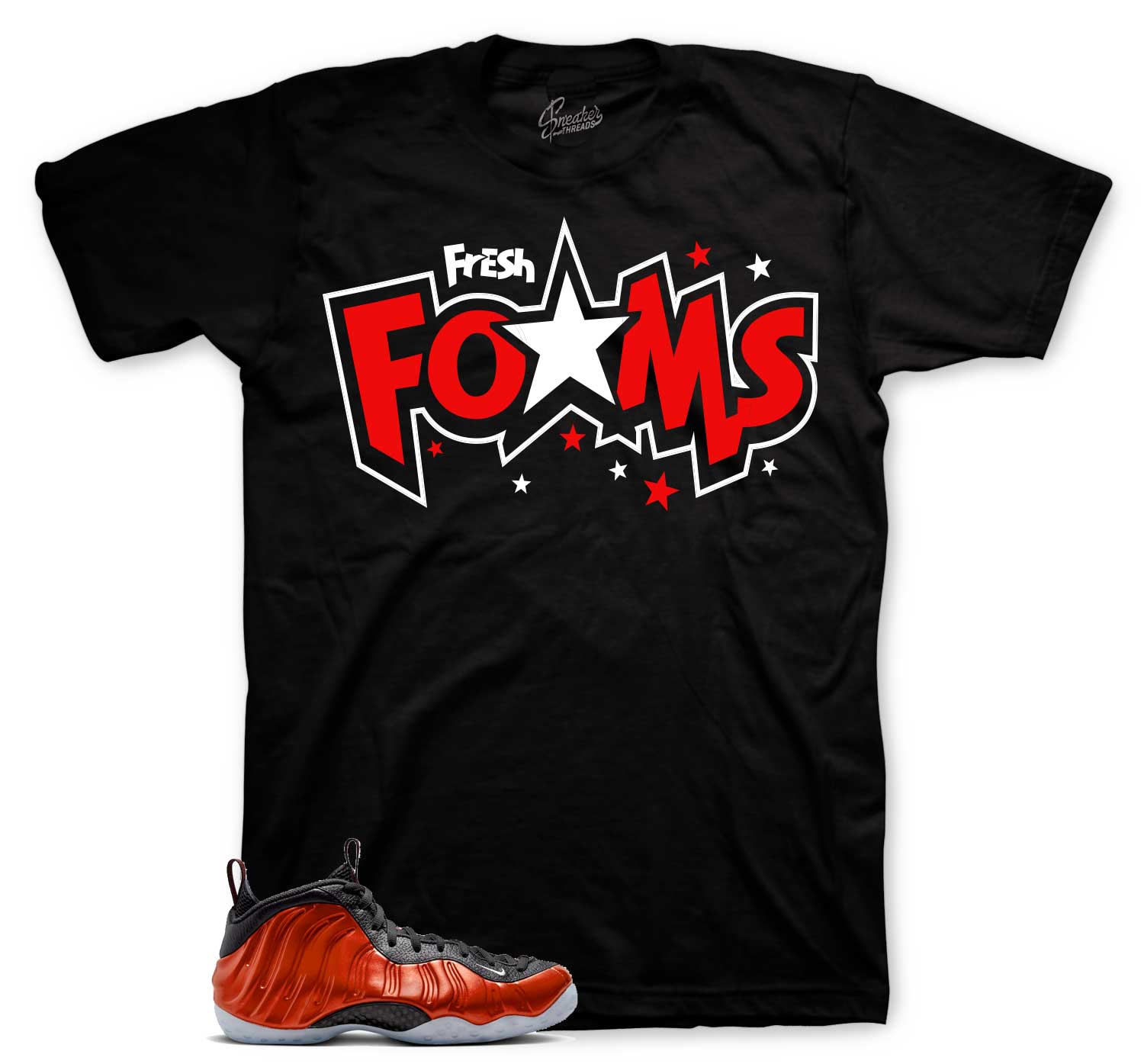 Foamposite Metallic Red Shirt - Fresh Foams - Black