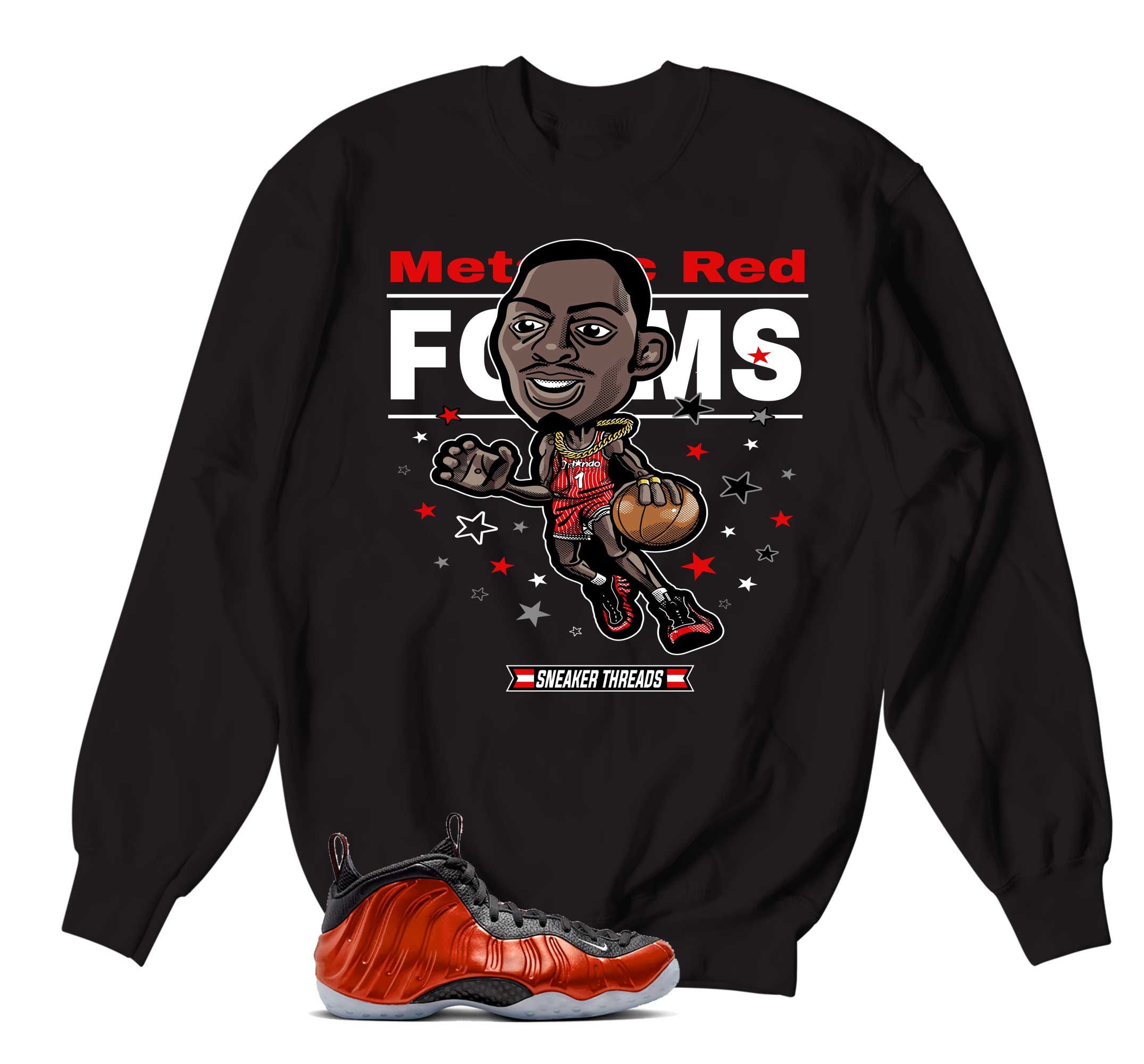 Foamposite Metallic Red Sweater - Toon - Black