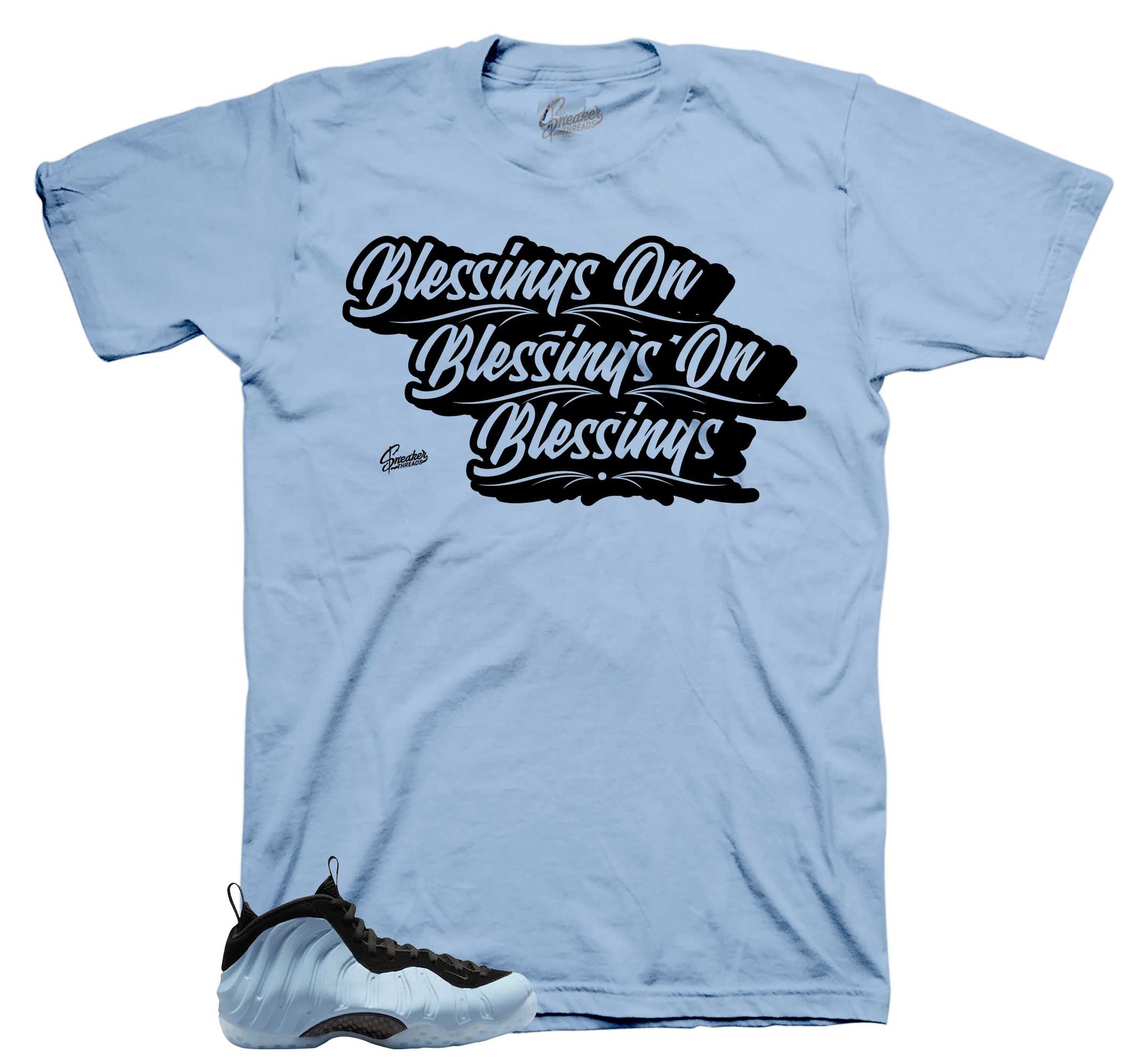 Foamposite Psychic Blue Shirt - Blessings - Light Blue