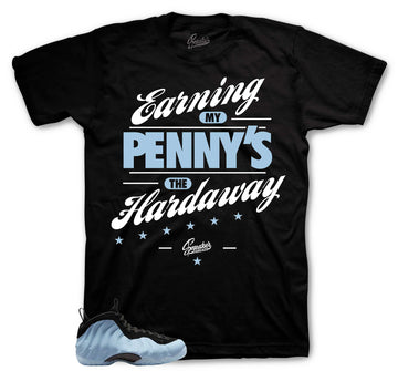 Foamposite Psychic Blue Shirt - Earning Pennies - Black
