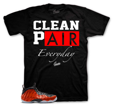 Foamposite Metallic Red Shirt - Clean Pair - Black
