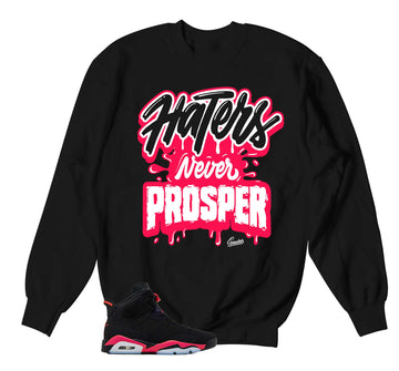 Retro 6 Infrared Sweater - Never Prosper - Black