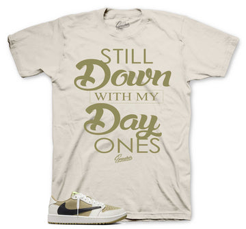 Retro 1 Golf Travis Scott Shirt - Day Ones - Natural