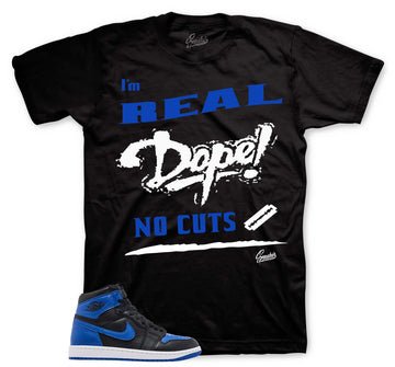 Retro 1 Royal Shirt - No Cuts - Black