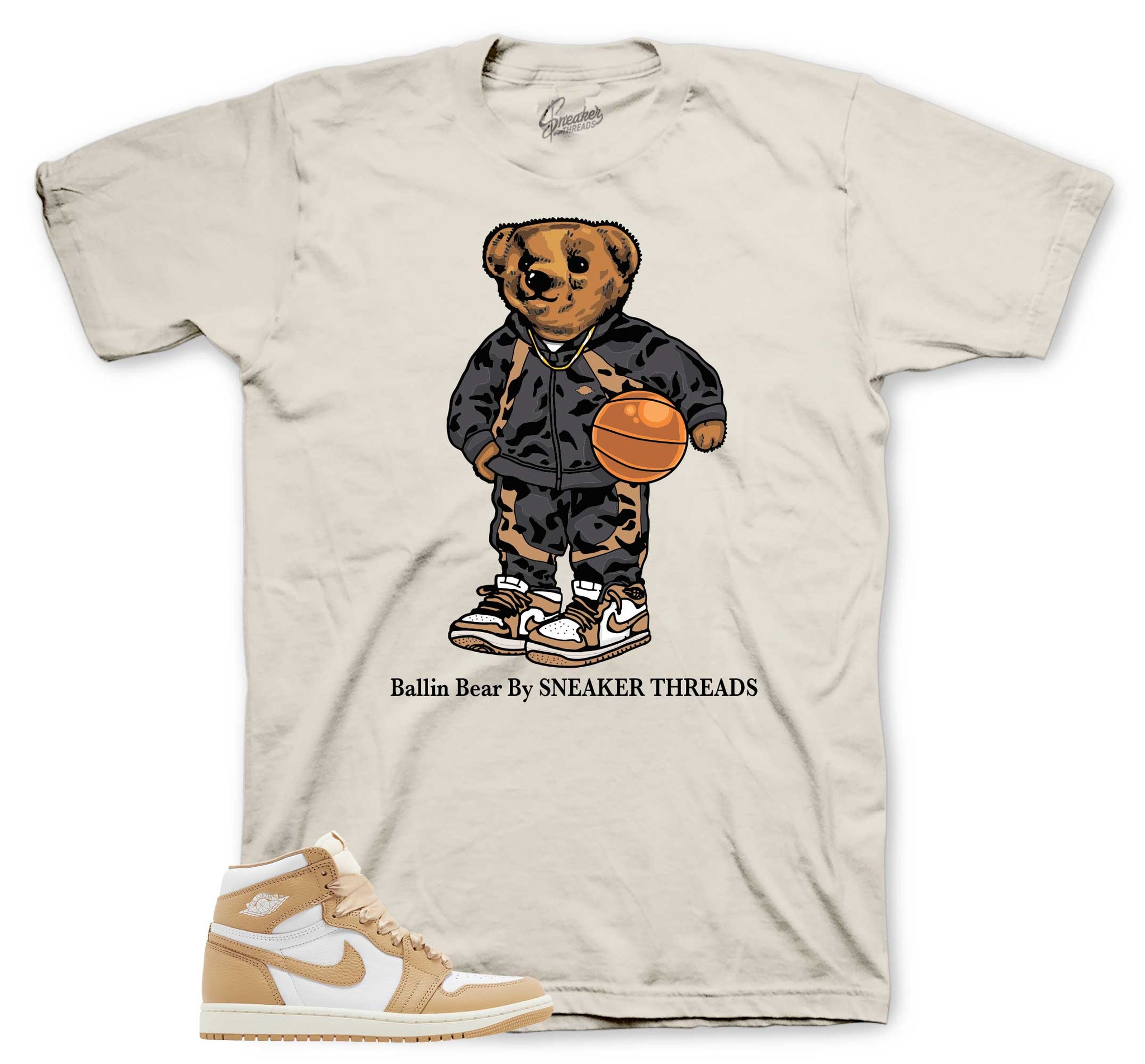 Retro 1 Praline Shirt - Ballin Bear - Sail