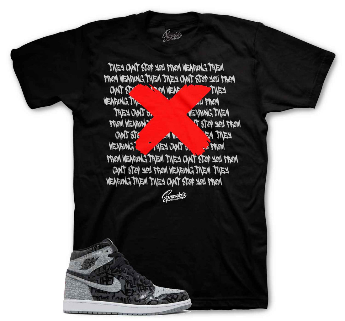 Retro 1 Rebellionaire Shirt - X Banned - Black