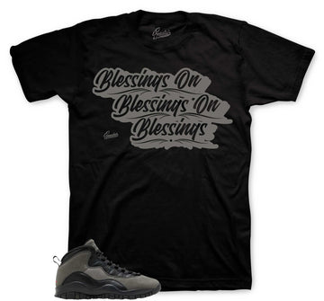 Retro 10 Shadow Shirt - Blessings - Black