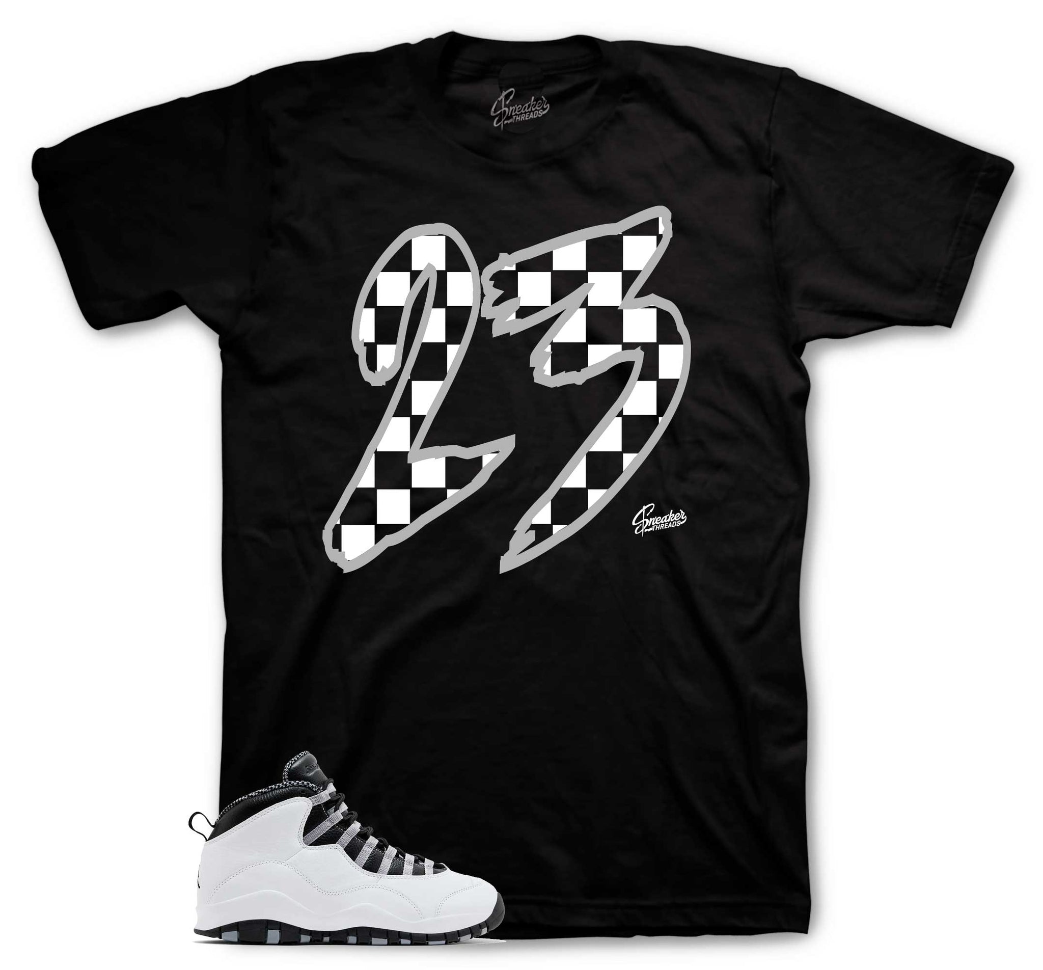 Retro 10 Steel Shirt - Checkered - Black