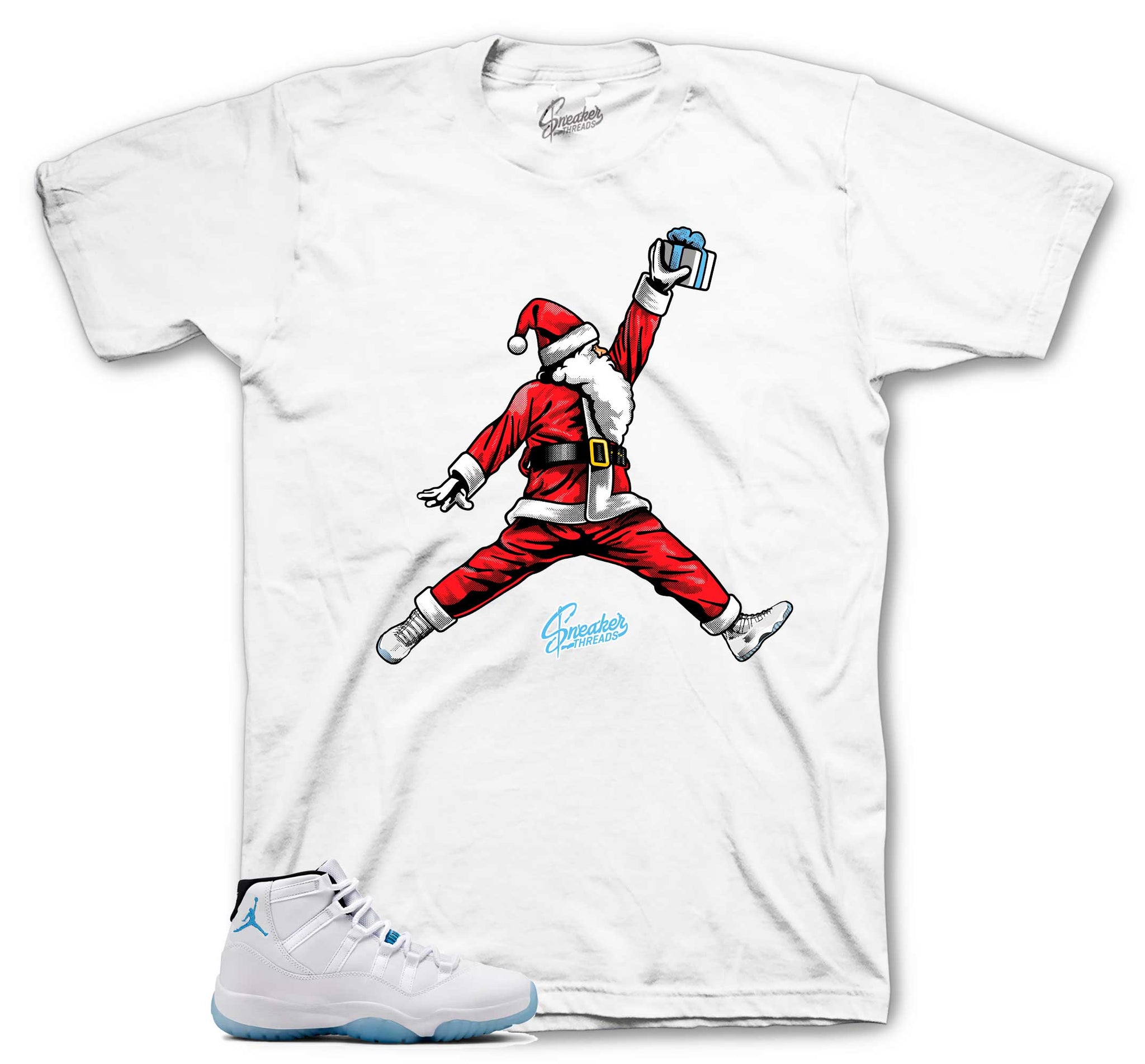 Retro 11 Legend Blue Shirt - Air Santa