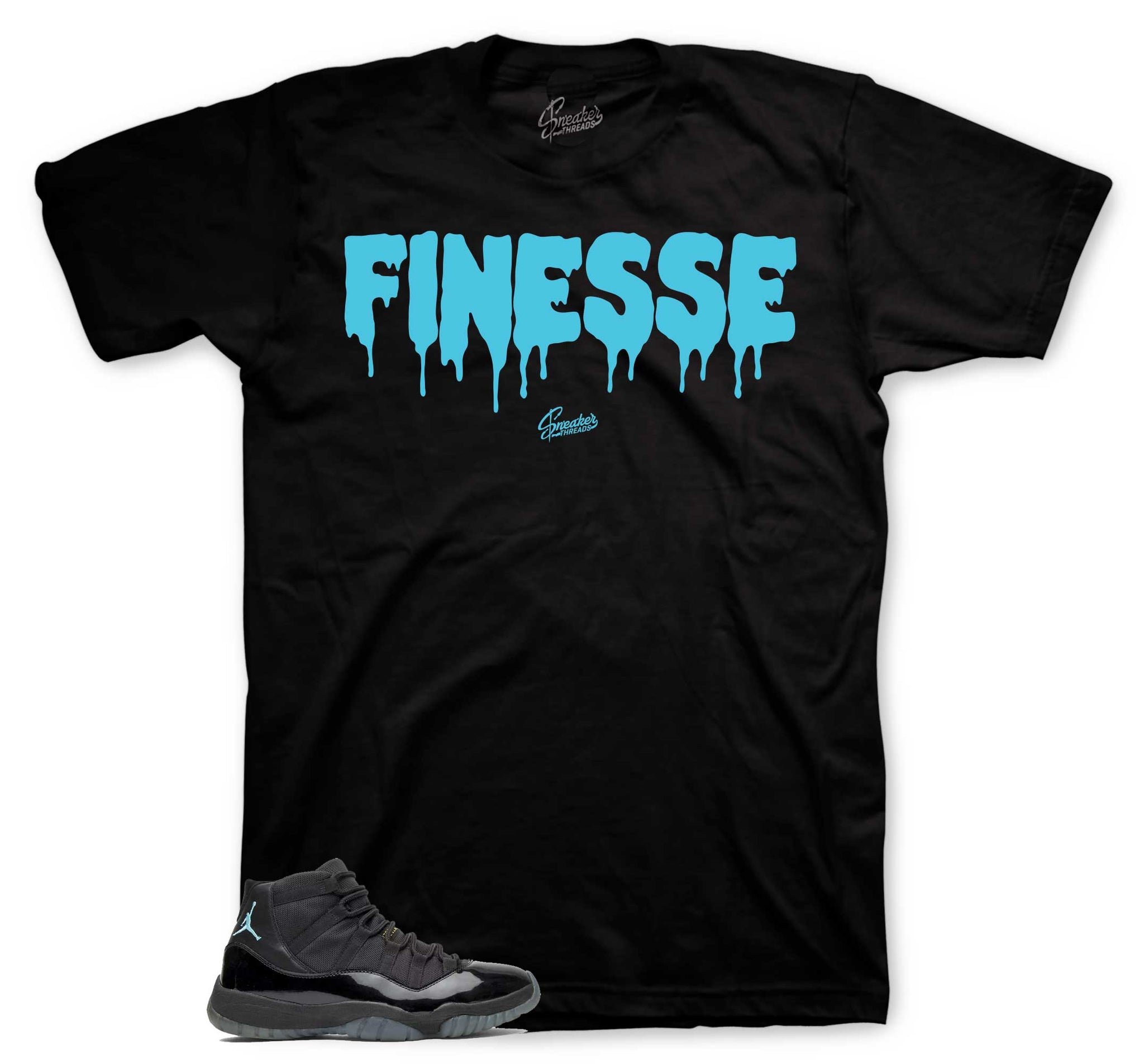 Retro 11 Gamma Blue Blue Shirt - Finesse - Black