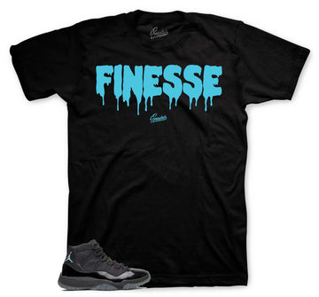 Retro 11 Gamma Blue Blue Shirt - Finesse - Black