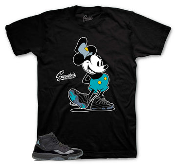 Retro 11 Gamma Blue Blue Shirt - Old School - Black