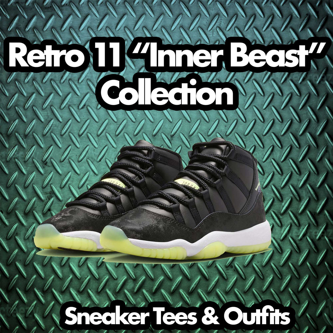 Retro 11 Inner Beast Shirt - Goat - Black