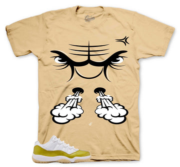 Retro 11 Mothers Day Shirt - Raging Face - Trophy Gold