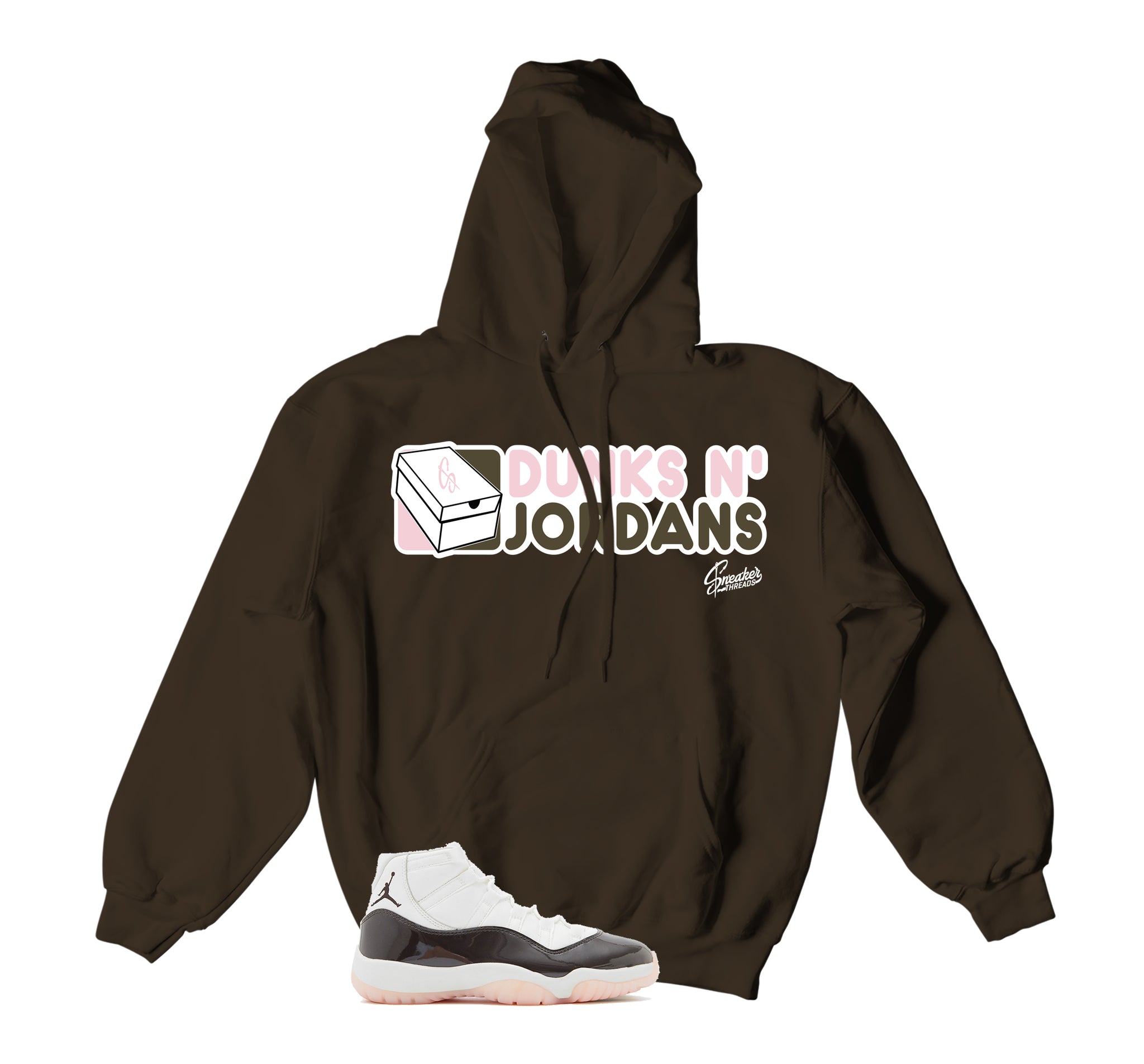 Retro 11 Neapolitan Hoody - Dunks N Jordans - Brown